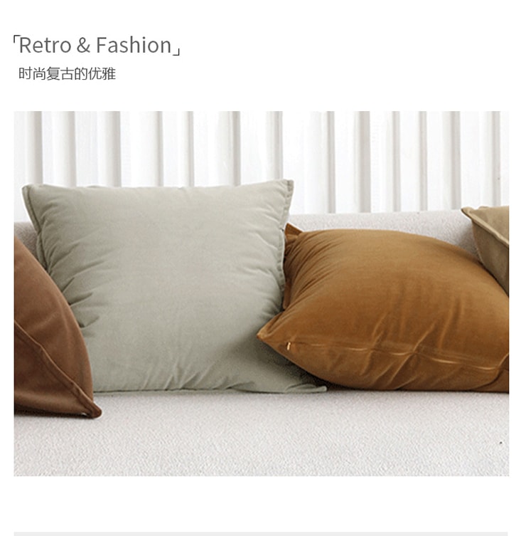 北歐簡約風柔軟舒適素色天鵝絨家居抱枕 靠枕 靠墊 顏色隨機 多尺寸可選