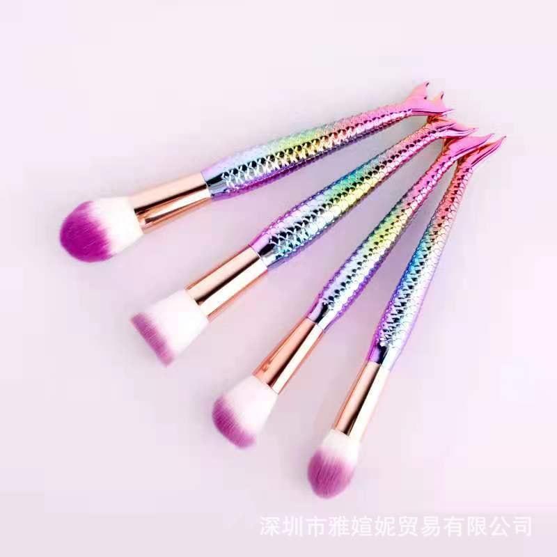 美人魚尾造型刷具組 美人魚化妝刷 (10支／組)