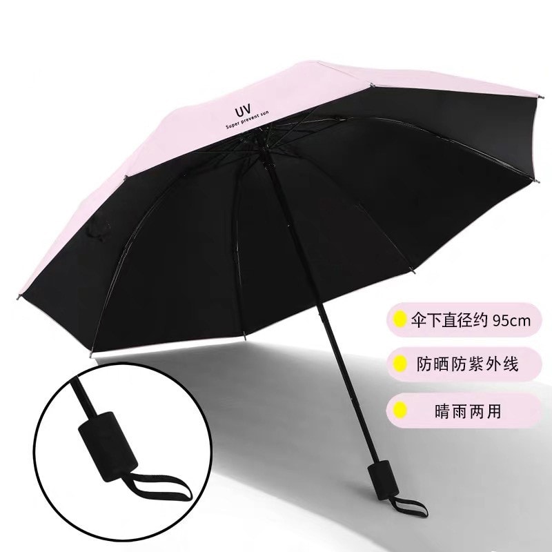 時尚優雅晴雨兩用黑膠UV防曬折疊傘 手動款／自動款