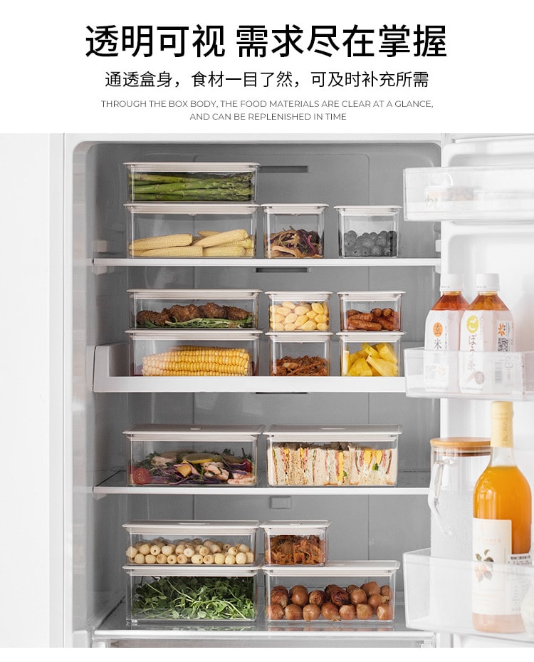透明冰箱密封保鮮盒 食物收納盒 水果蔬菜整理盒
