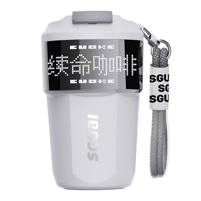 【SGUAI小水怪】IPX6級防水C3像素表達杯 隨行溫顯保溫杯350ml