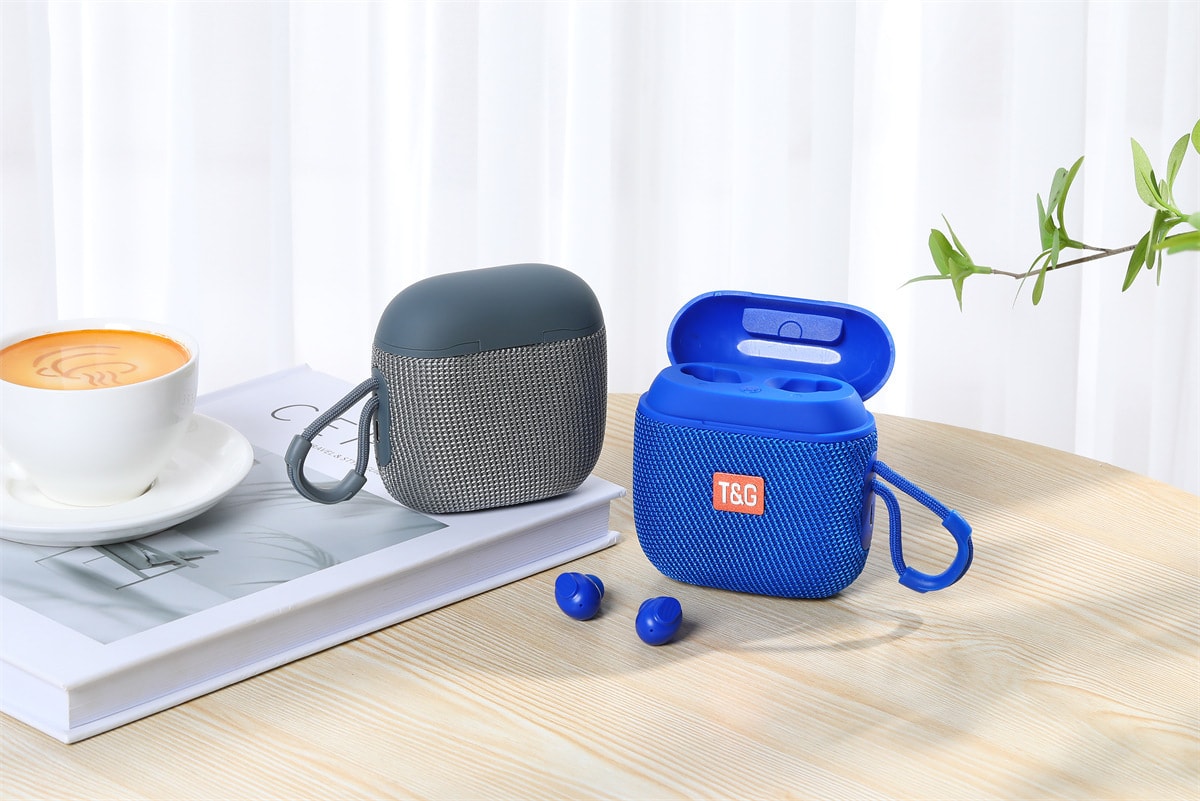 【T&G】二合一無線藍牙耳機+雙立體聲藍牙音響／無線藍牙耳機音箱 USB充電