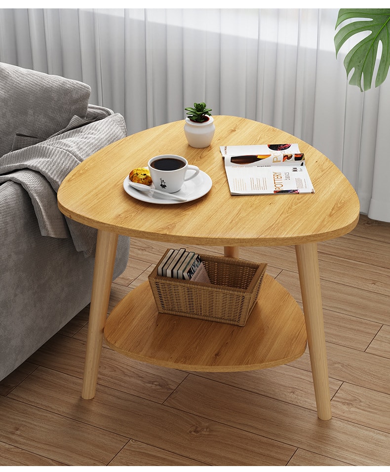 現代簡約小戶型沙發客廳家用小茶几 迷你小圓桌 三角桌