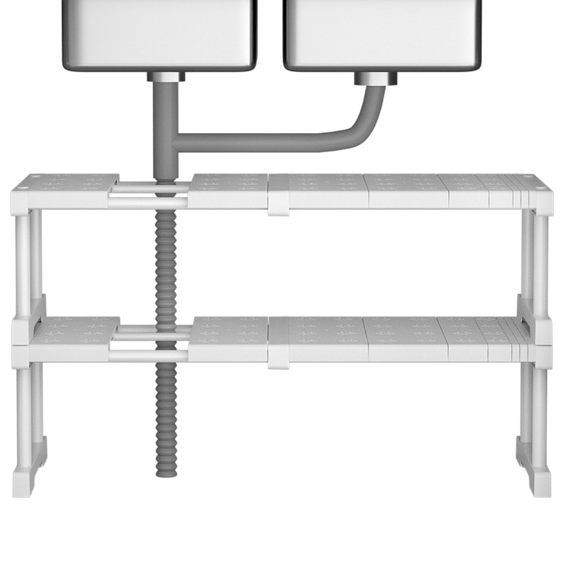 多功能可伸縮置物架 廚房下水槽櫥櫃收納分層架 可疊加 多種規格任選