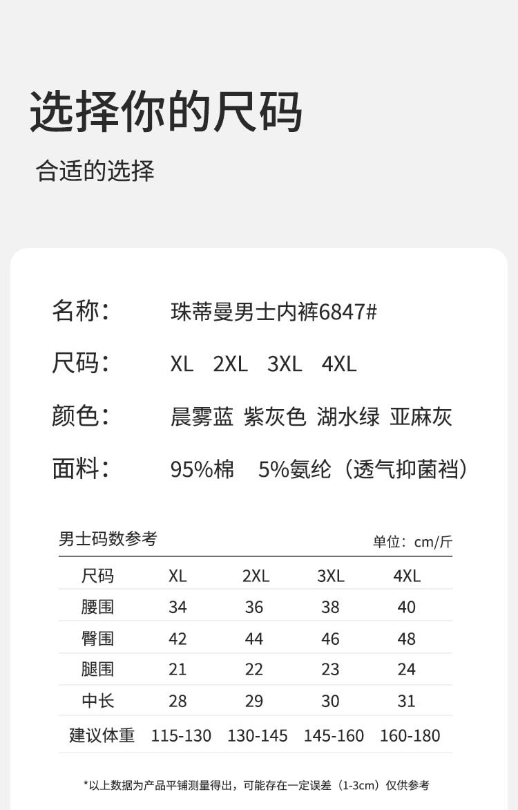 【珠蒂曼】親膚棉抗菌男士內褲 吸濕透氣男款四角褲 (5入／組)