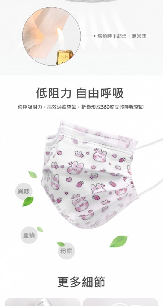 卡通造型兒童防護口罩