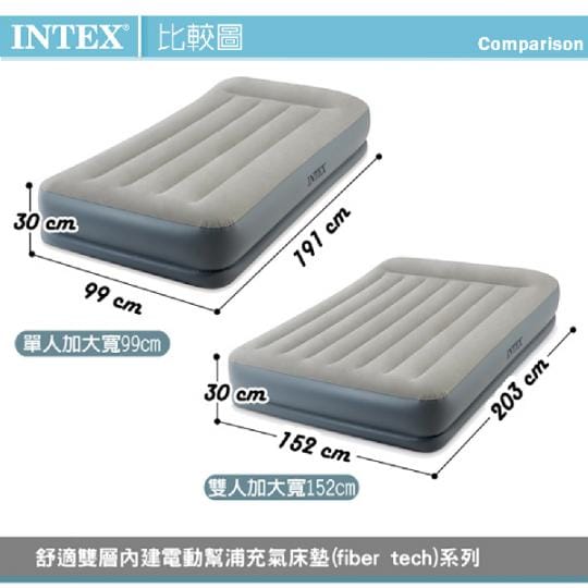 INTEX 雙層內建幫浦床墊系列