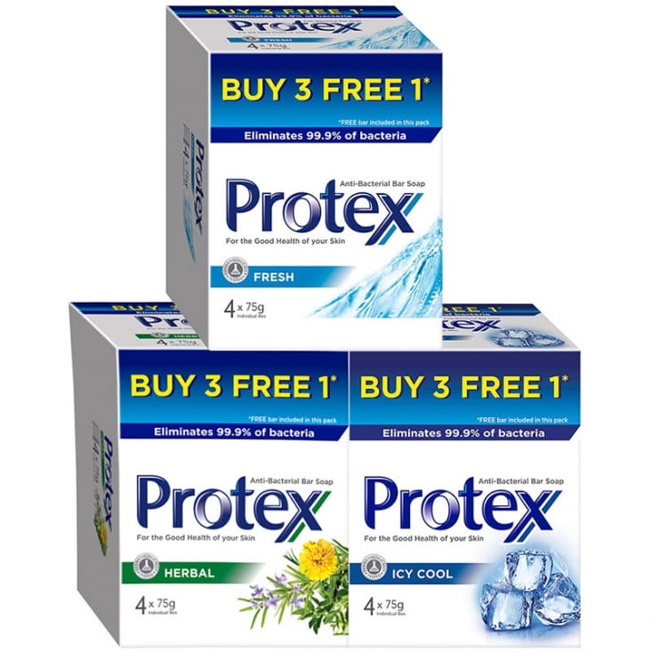 【Protex】保庭香皂75g×4任選三組共12入(持久清新/草本抗菌/沁心酷涼