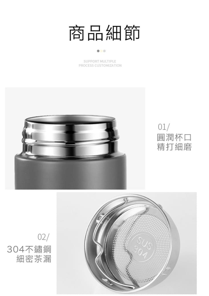 304不鏽鋼智能顯示商務保溫杯500ml