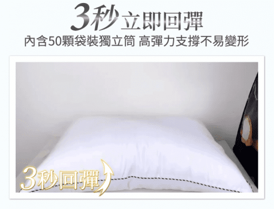 飯店專用防潑水獨立筒枕