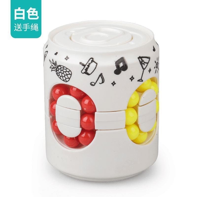 趣味兒童益智玩具 易拉罐魔方陀螺 旋轉魔豆罐 指尖陀螺 邏輯思維訓練