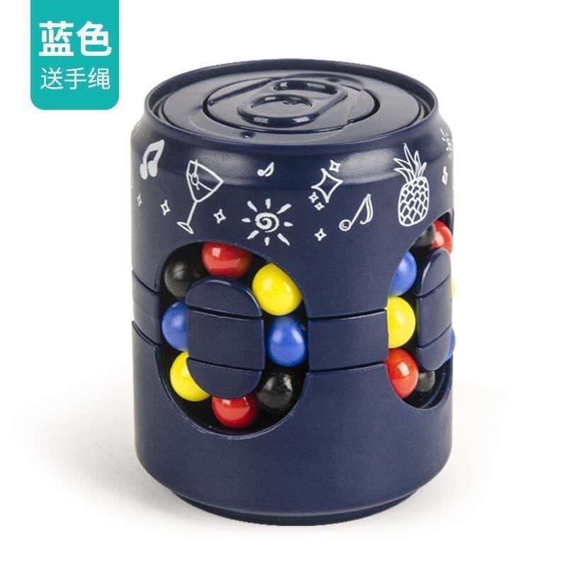 趣味兒童益智玩具 易拉罐魔方陀螺 旋轉魔豆罐 指尖陀螺 邏輯思維訓練