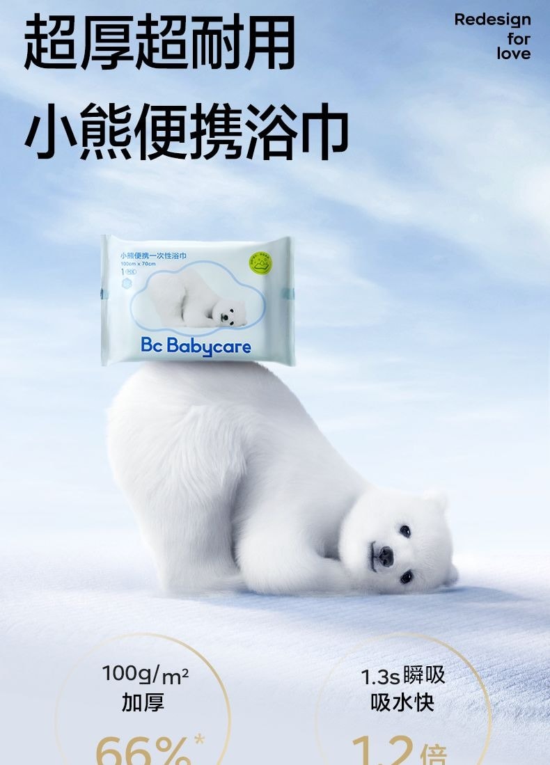 【babycare】加厚一次性小熊浴巾 (mini款／常規款)