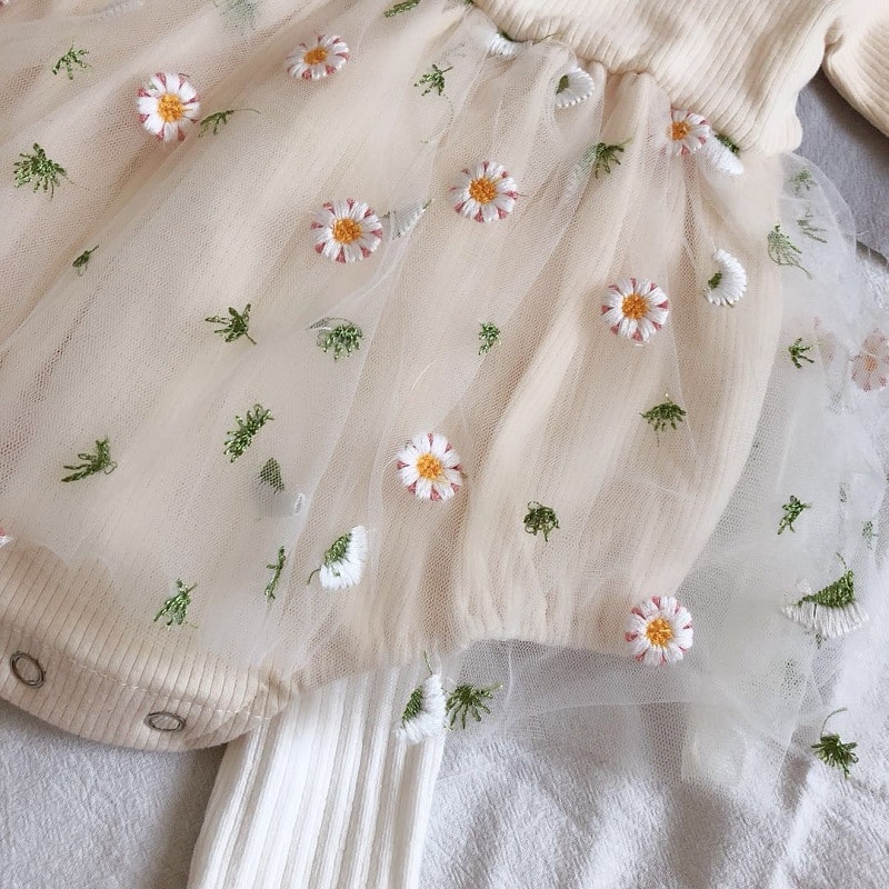 韓版嬰幼童針織網紗包屁衣 蓬蓬裙嬰兒裝