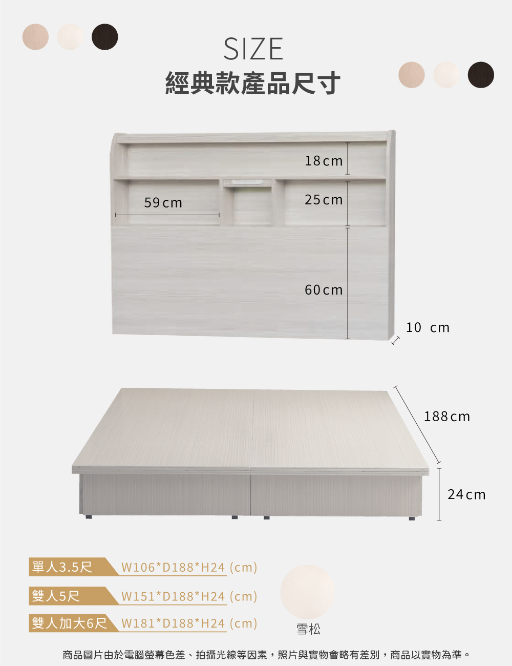 【Famy+】自然森系2件組 床頭經典款 有門款 10CM薄型床頭+床底 床架組