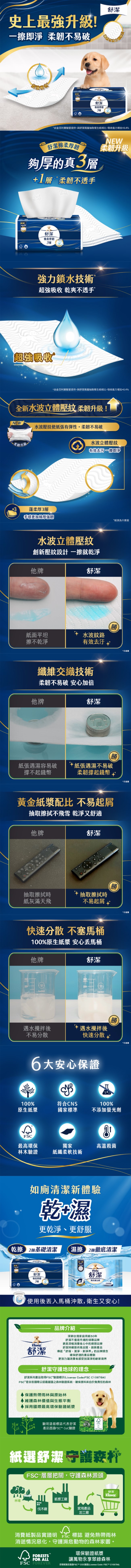 舒潔 棉柔厚韌抽取衛生紙(90抽x6包X8串/箱)