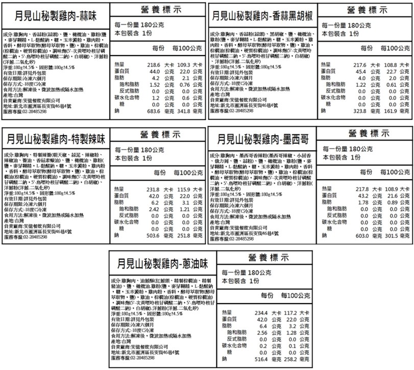 月見山秘製雞胸肉大份量180G