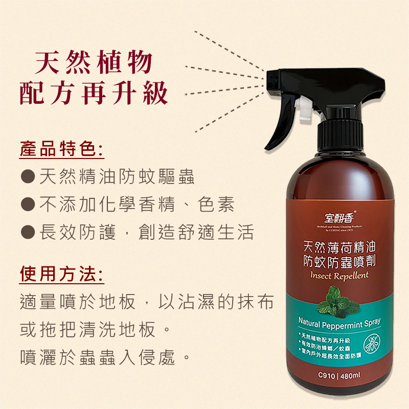 【室翲香】香茅 樟腦 薄荷 防蚊防蟲噴劑250ml任選