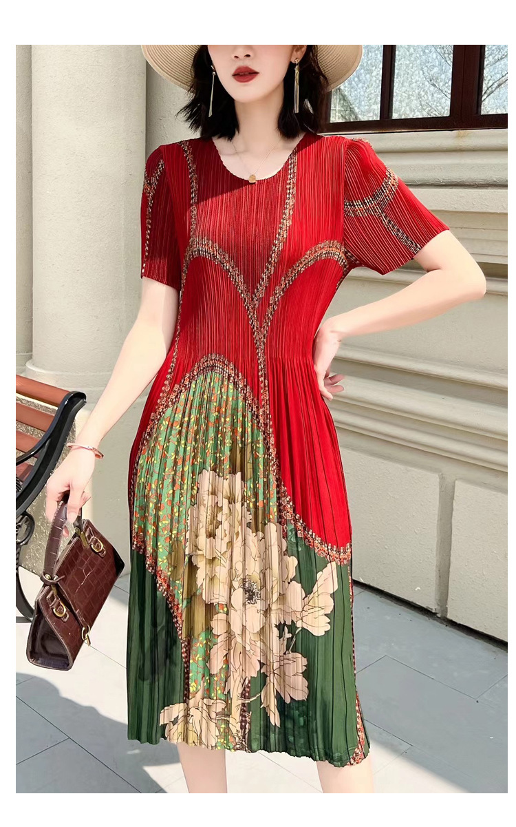 三宅一生風格韓國風琴花漾洋裝