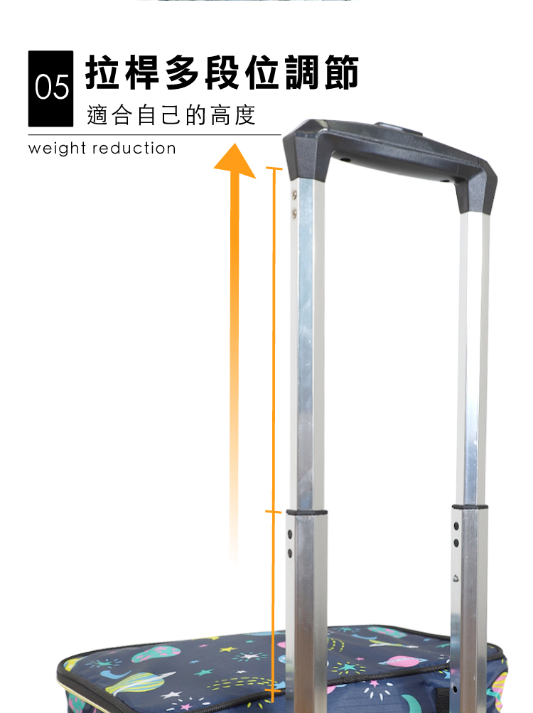 【ANDYMAY2】奈拉拉桿防水保溫折疊購物車-特大款