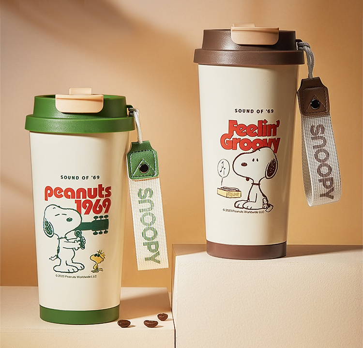 SNOOPY 史努比 大容量 升級優質316不鏽鋼 咖啡杯/辦公杯/馬克杯500ML