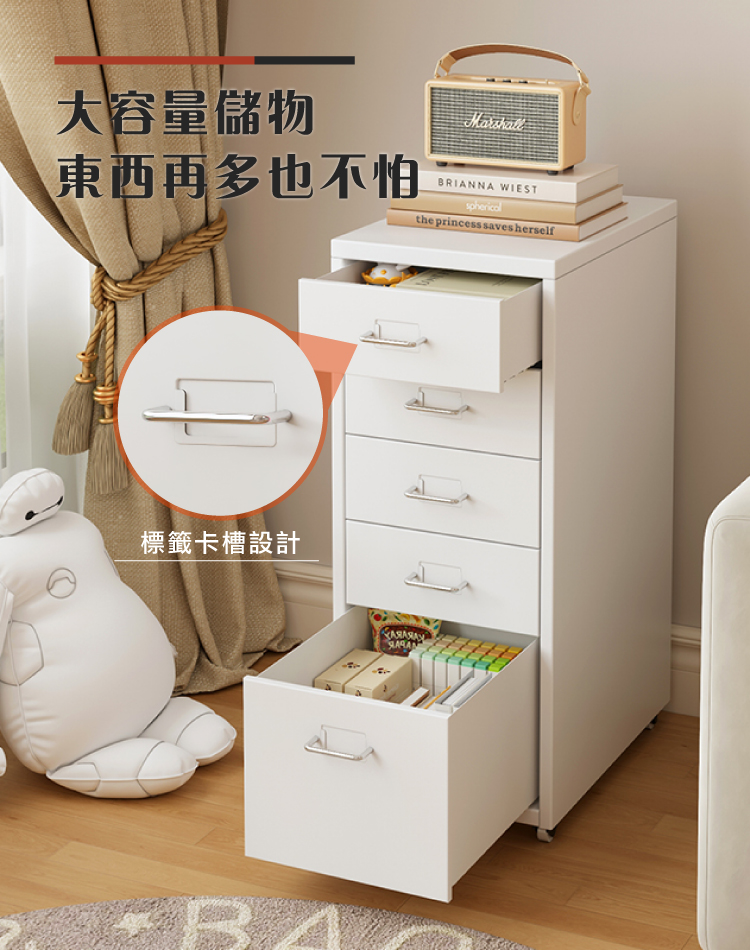 【ANDYMAY2】鋼鐵職人移動式全鋼板抽屜置物櫃-32L三層/四層 任選