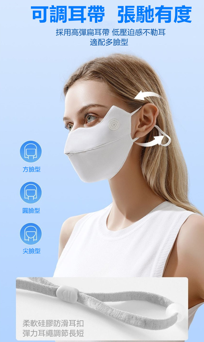 立體款-冰絲防護眼角防曬透氣口罩