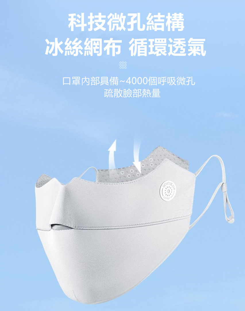 立體款-冰絲防護眼角防曬透氣口罩