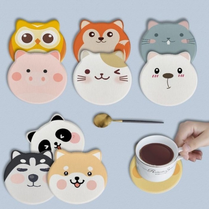 萌寵硅藻泥吸水速乾杯墊