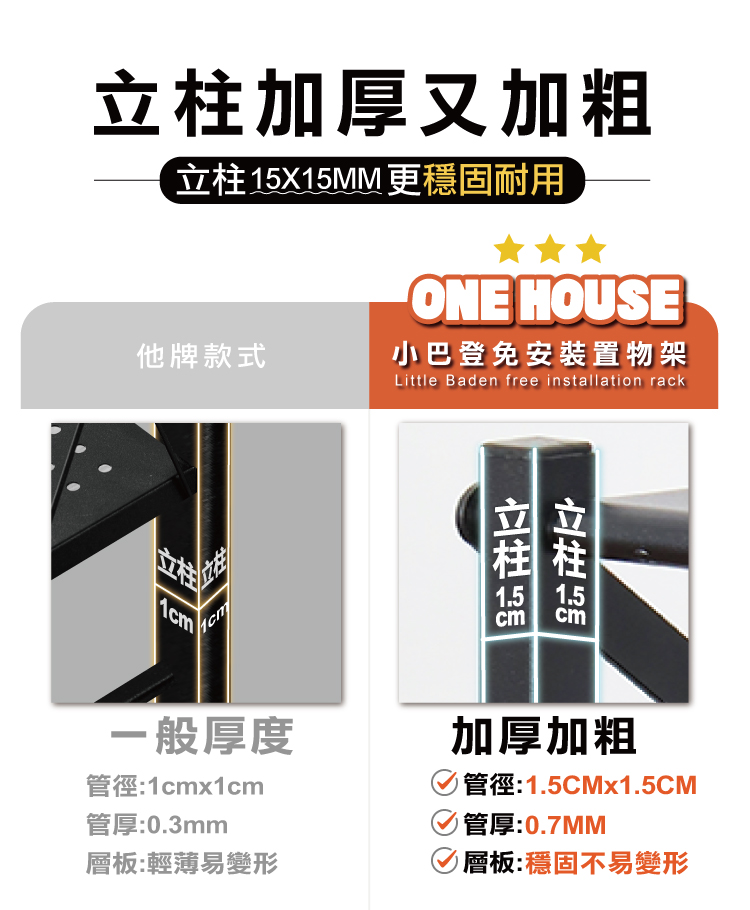 【ANDYMAY2】小巴登免安裝置物架