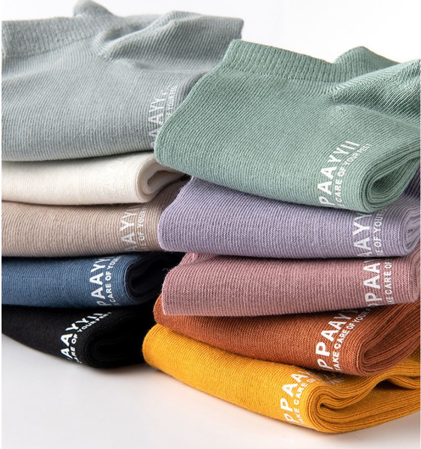 純棉素色女短襪