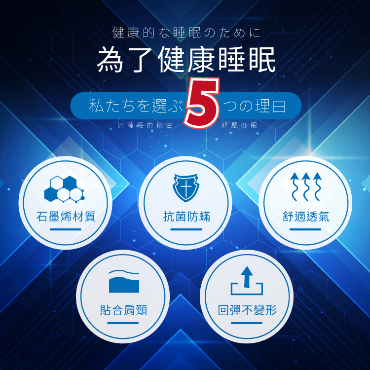 超導石墨烯助眠芯機枕