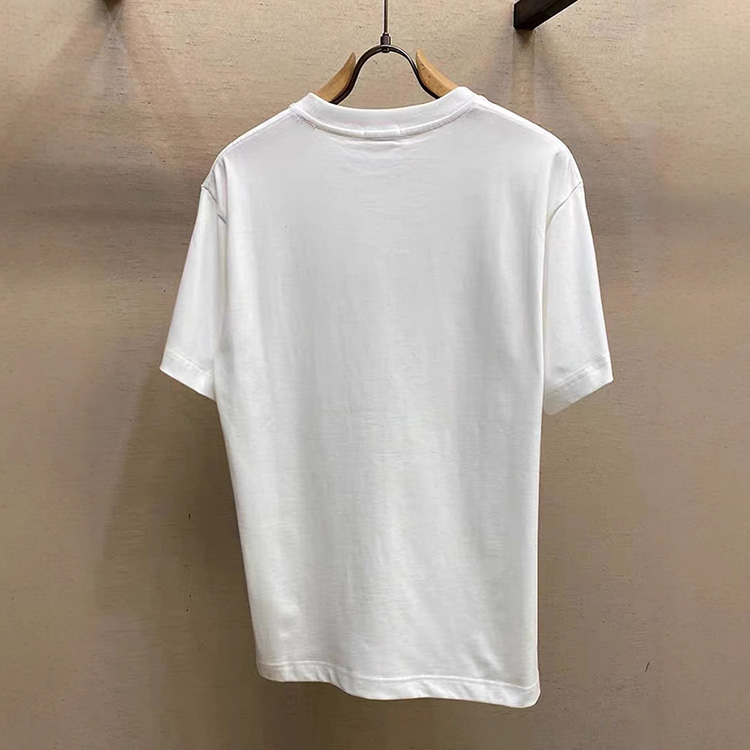 夏季寬鬆刺繡字母短袖圓領T恤