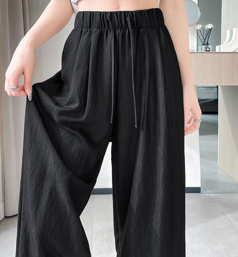 慵懶仿牛仔闊腿休閒褲