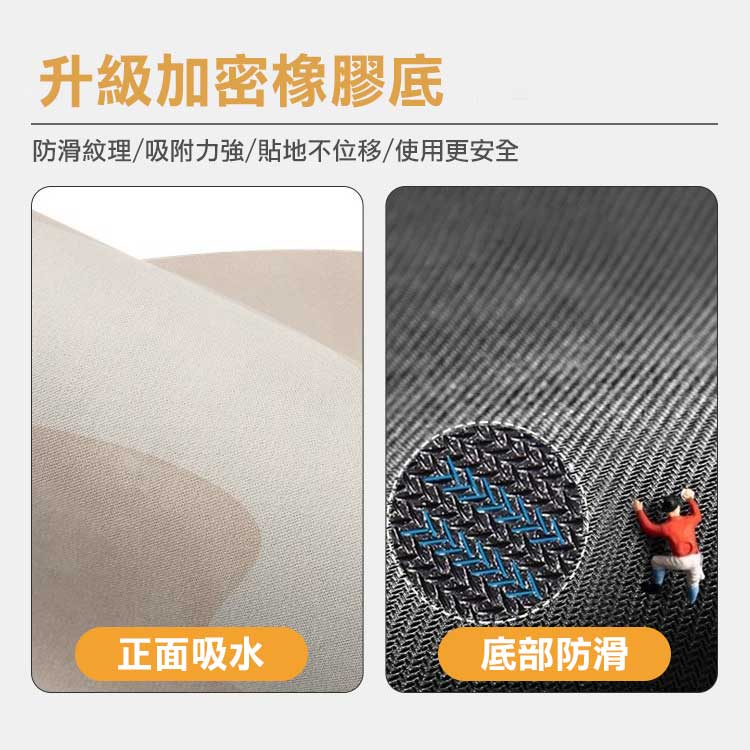 廚房高級感木紋印刷防油吸水地墊(45X150cm)