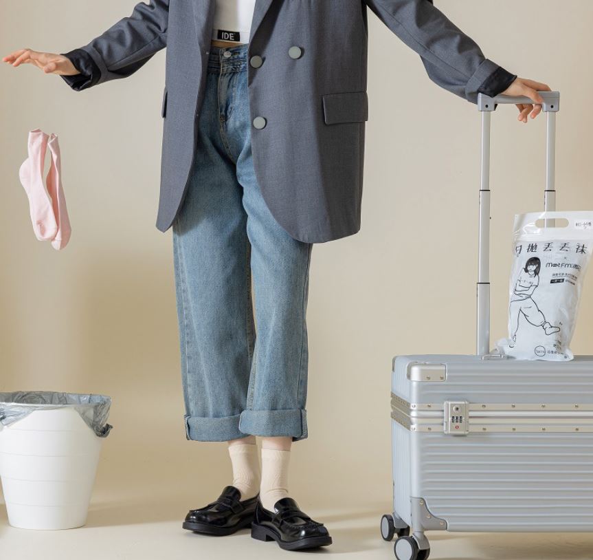 拋棄式丟丟襪男女襪(1包7入)顏色隨機