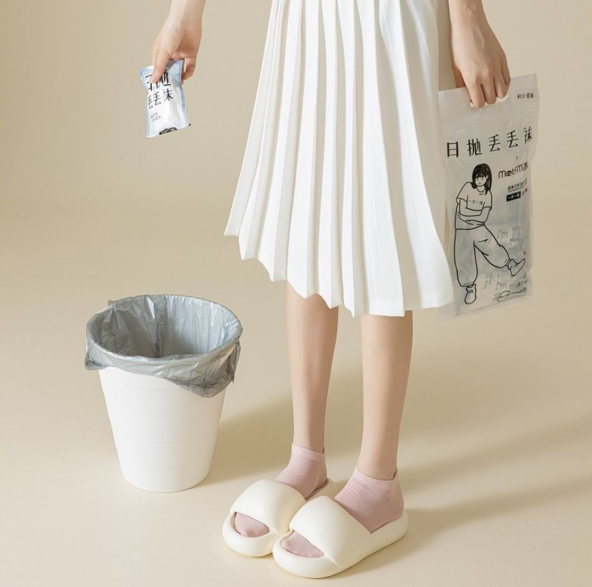 拋棄式丟丟襪男女襪(1包7入)顏色隨機