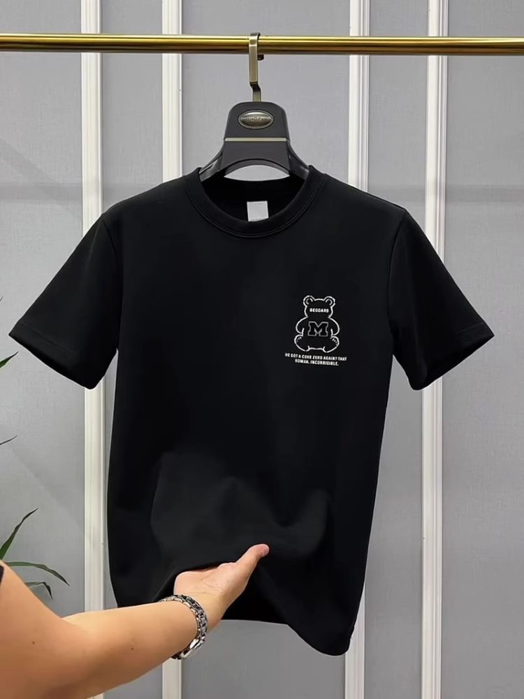 美式時尚個性熊印短袖T恤