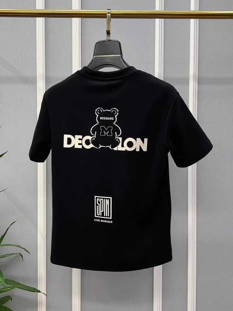 美式時尚個性熊印短袖T恤