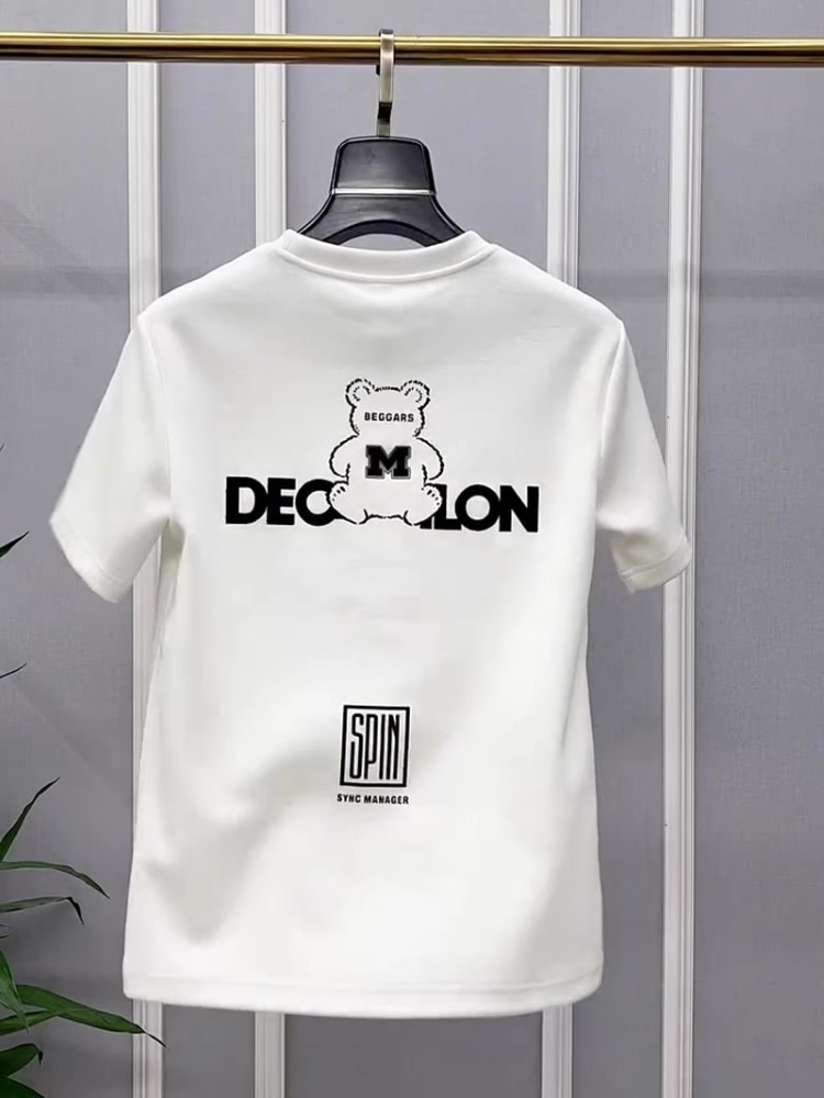 美式時尚個性熊印短袖T恤