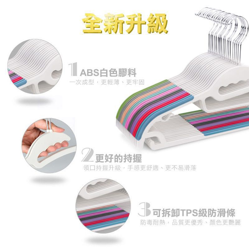 升級款乾濕二用不傷領防滑多功能衣架