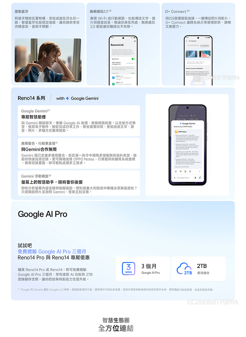 OPPO Reno14 6.59吋 5G智慧型手機
