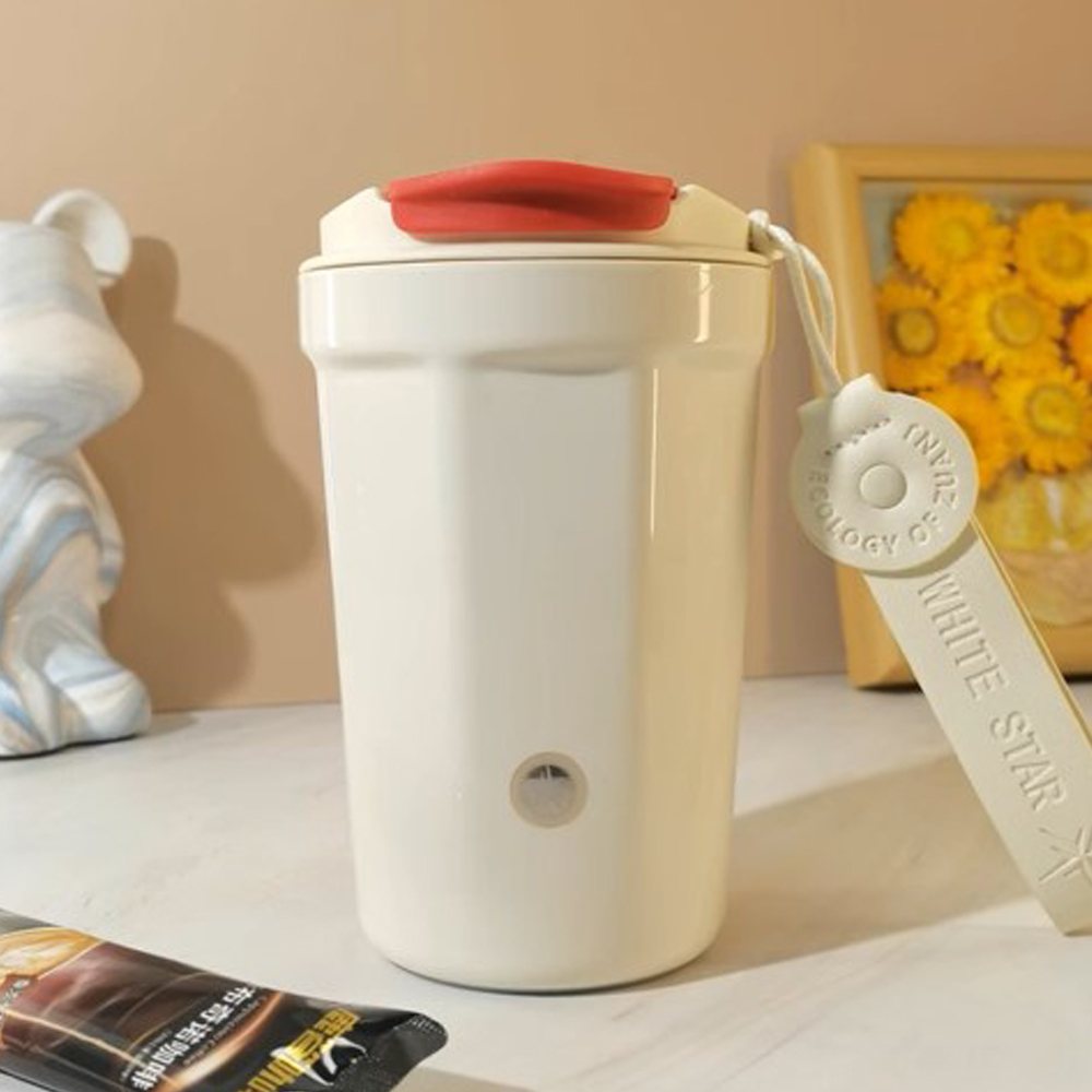 第五代電動316不銹鋼磁力咖啡蛋白粉攪拌隨行杯(400ml)