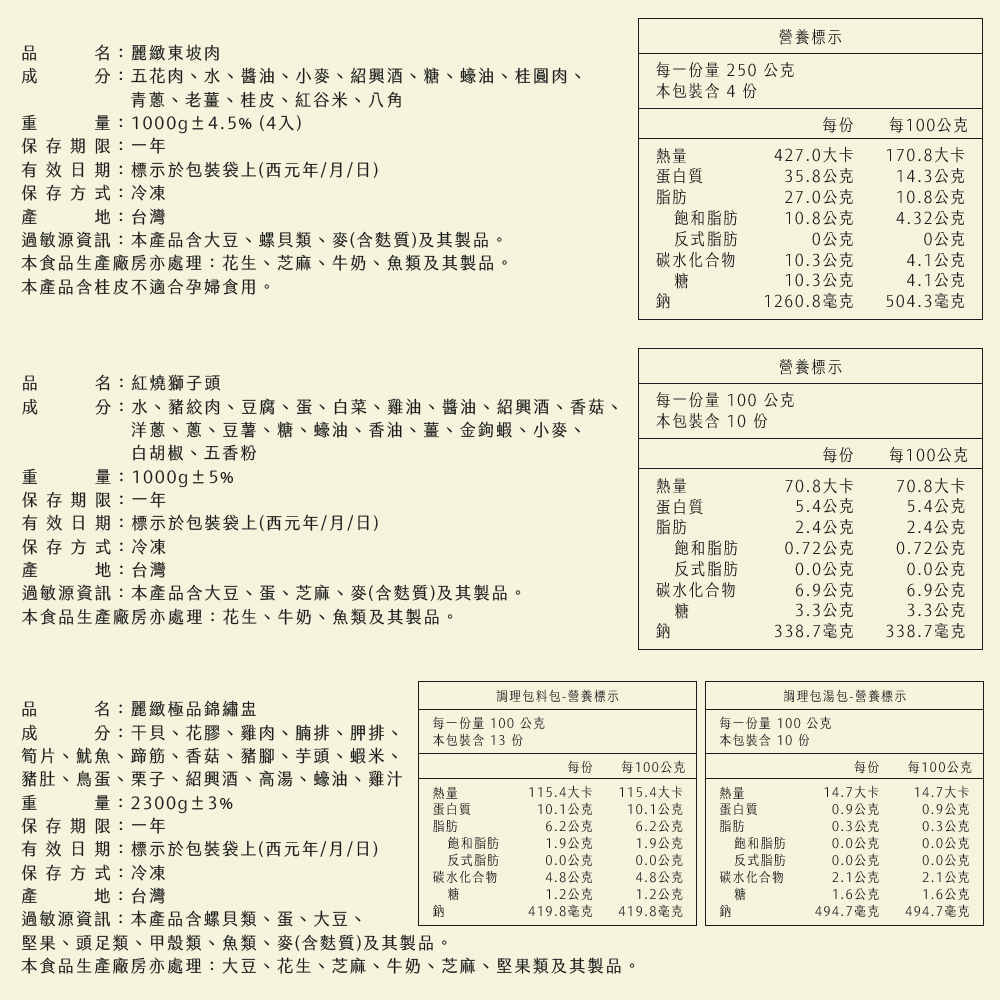 亞緻餐飲【天香樓mini】經典三菜組(東坡肉+獅子頭+錦繡盅)