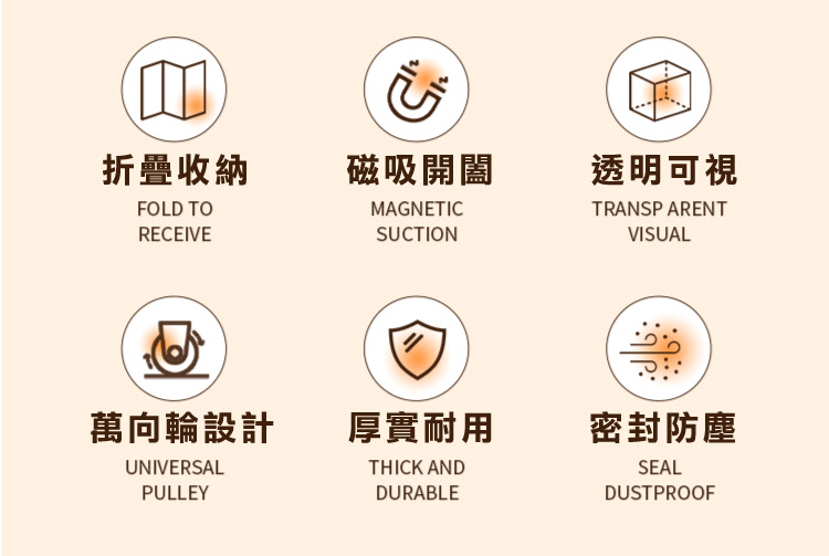 【ANDYMAY2】大櫻經典款雙開門折疊收納櫃（AM-R601）