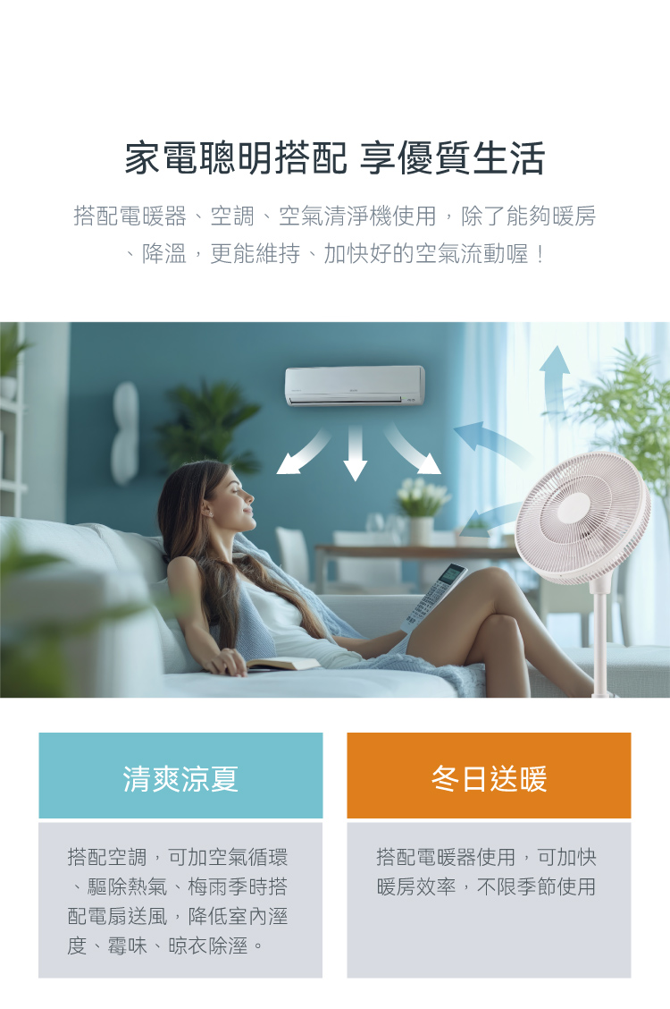 【巧福】磁吸式無線電風扇14吋 UC-614AP  馬達保固兩年/DC扇/電扇/循環扇/節能/森呼吸