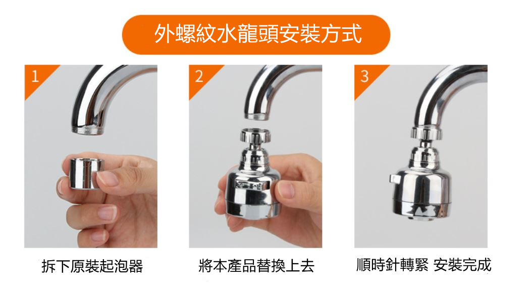 渦輪增壓萬向防濺水龍頭-長款