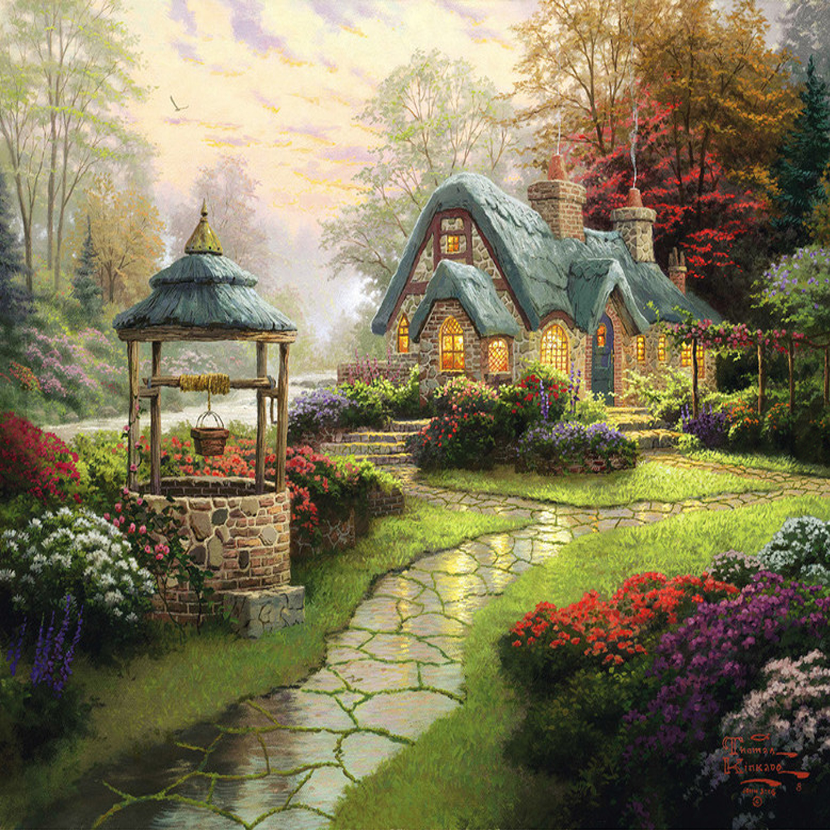 DIY童話小屋5D鑽石畫(滿鑽)