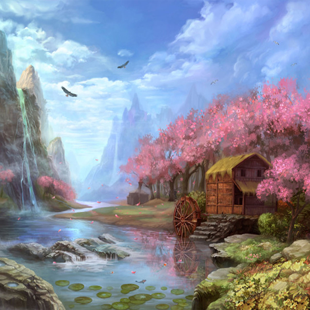 DIY童話小屋5D鑽石畫(滿鑽)