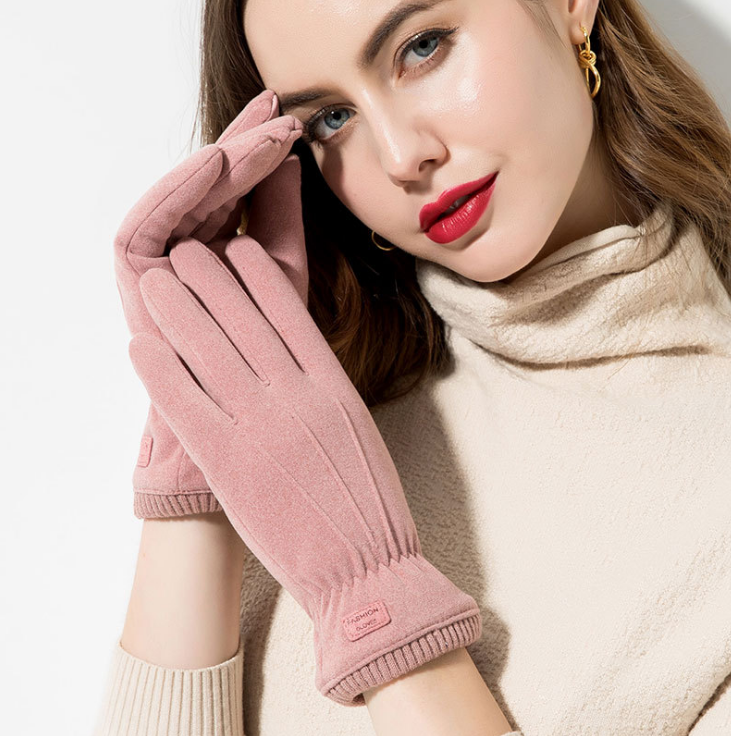 冬季保暖觸屏手套(束口款/絨毛款)
